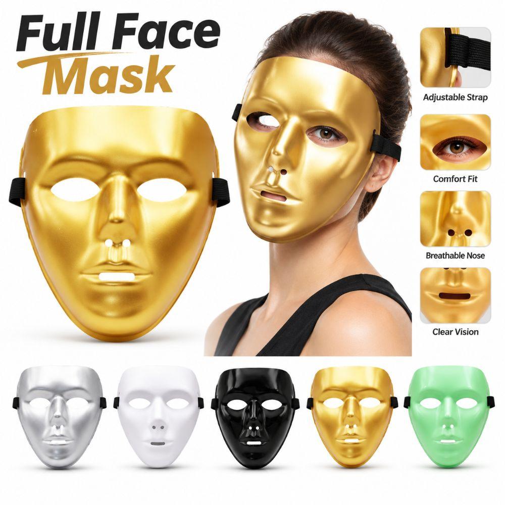 Fashionable Elastic Strap Halloween Face Masque Plastic Reusable Party Headwear Mask Headwear Structure Cosplay Masque For Adult