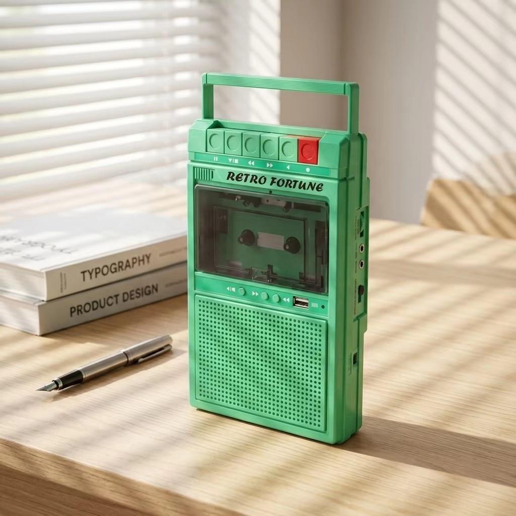 RETRO FORTUNE HXD-P5 Kassettenrekorder Player USB BT Musik Wiedergabe Walkman Hi Fi Stereo Lautsprecher