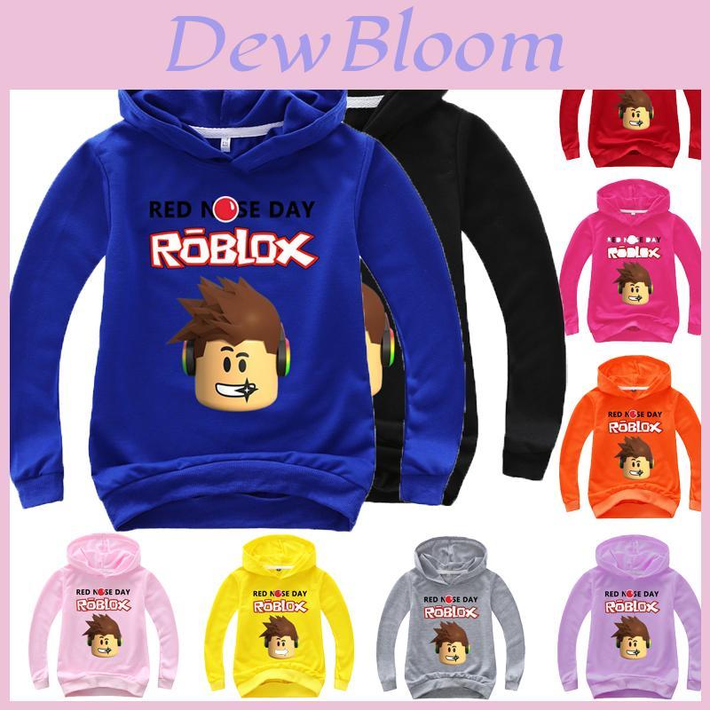 Roblox Red Nose Childrens Cartoon Print Hoodie Sweater Long Tops Sleeve