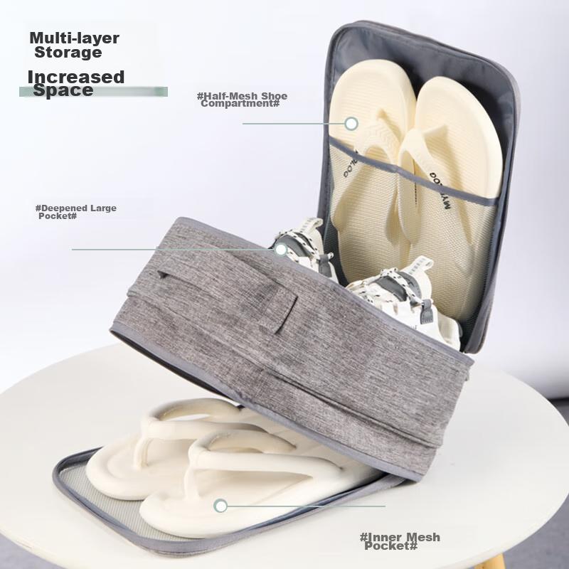 Etravel Travel Shoe Storage Bag, Handheld Luggage Bag, Gray