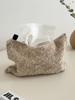 Nordic Style Wool Knitted Tissue Box Car Interior Decoration Home Decor Milk White Fabric Tissue Holder Hanging Bag