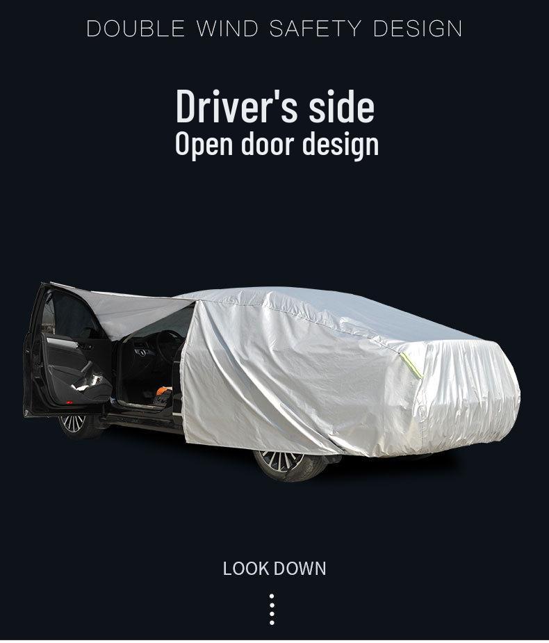 In-Stock Thickened Oxford Cloth Fleece Car Cover with Sunshade & Rain Protection