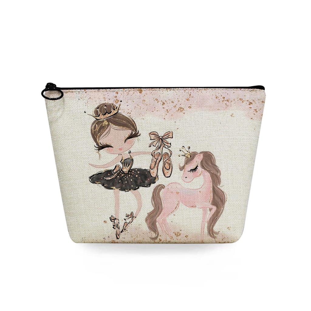 Women Ballet Girl Print Cosmetic Bag Toiletries Organize Travel Storage Case  6368