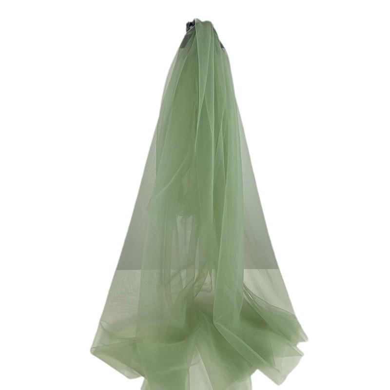 Avocado Green Gauze Fabric for Kindergarten Decor & Soft Wedding Dresses
