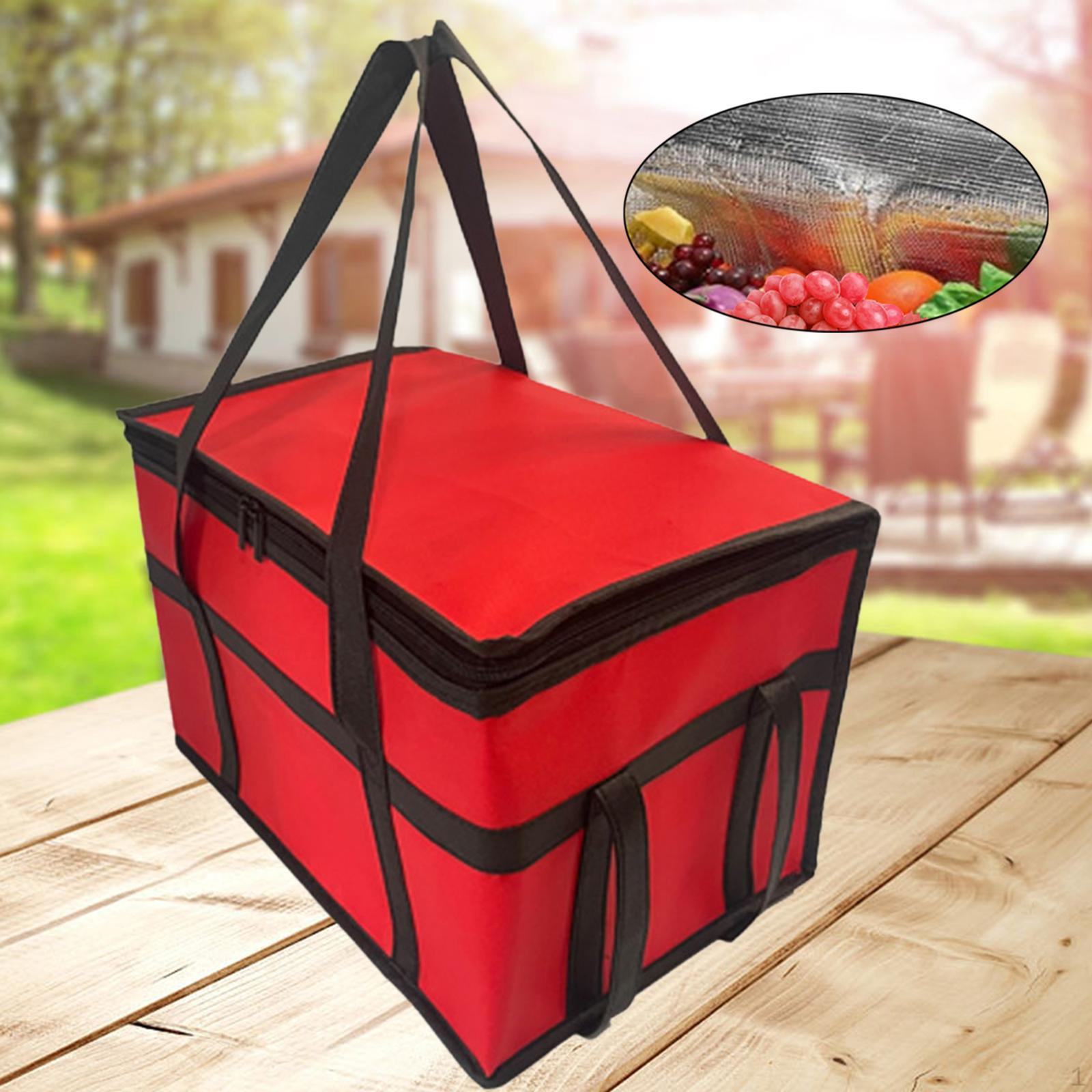 

30л Изолированная сумка для доставки еды для походов и кемпинга красный