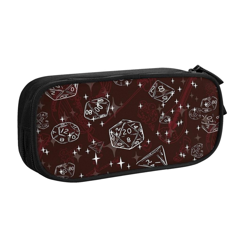 DnD Game Dice Spill Pencil Case Fun Pen Box Bag Girl Boy Big Capacity Students School Gifts Pencilcases
