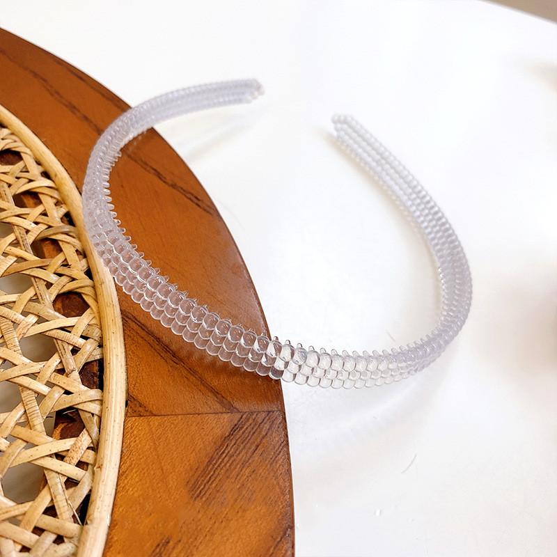 Women Classic Black Brown Plastic Headbands Thin Plain Matt Bright Color Hairbands Non-slip Hair Hoop For Daily Wear