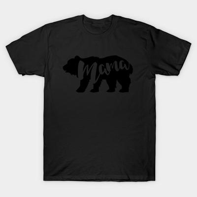 Asian Size Men Print T-shirt Super Large TShirt Mama-bear No-Cut Heat Transfer Print Cotton Tshirt