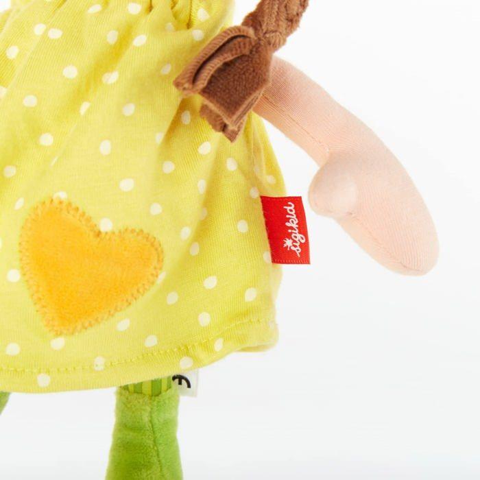 Peluche - sigikid - 39411 - robe jaune - 24x8x6 cm - a partir de 6 mois