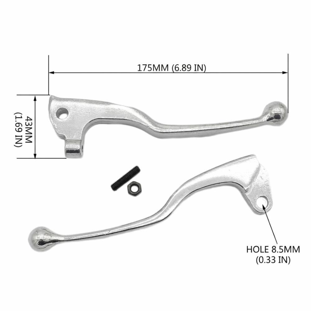 2pcs Aluminum Material Motorcycle Clutch Lever Front Brake Front Brake Handle For Yamaha TW200