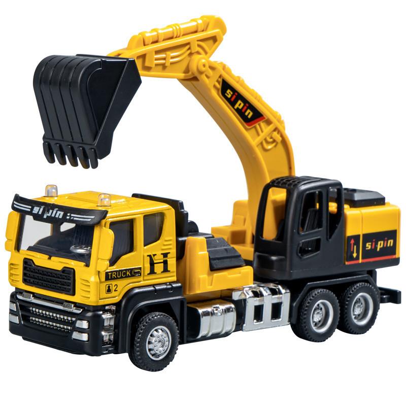 Childrens Alloy Excavator Toy With Inertia Drive For Engineering Play And Handeye Coordination