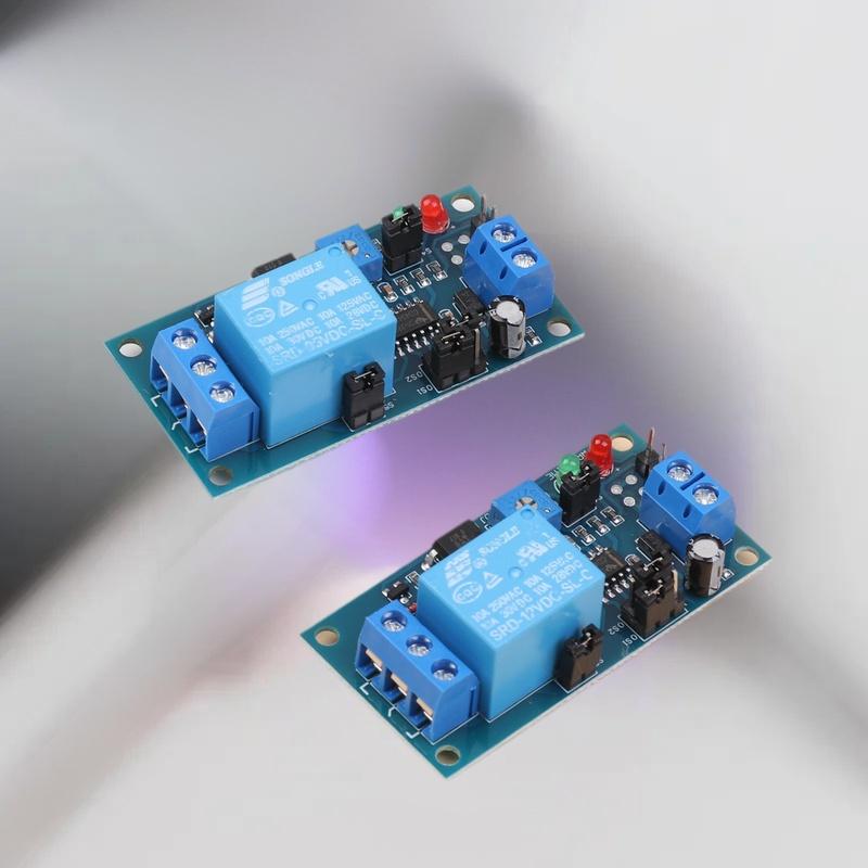 {QTG333} Adjustable Time Delay Relay Module 5V/12V DC Turn On /Delay Turn Off Relay Switch Module With Timer Relays Board