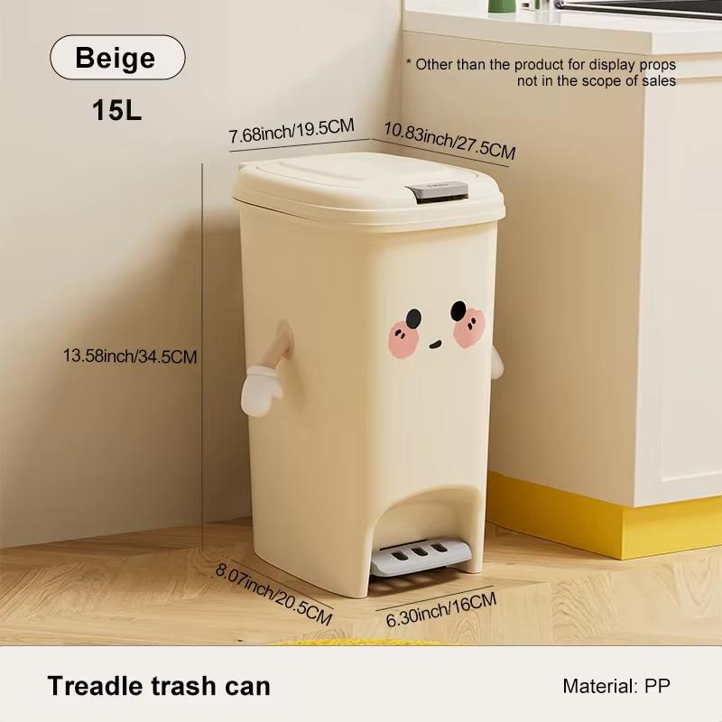 UFORU Creative Trash Can Household Advanced Sense Large Capacity Kitchen Living Room Press Pedal Double Open Trash Can