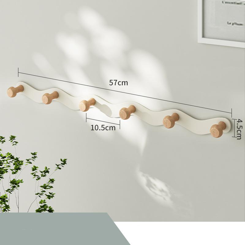 

Гачок для дверей у формі хвилі. Вішалка для дверей у спальню. Вішалка для ключів у вітальню. Гачок для пальто. Настінні дерев’яні гачки, що кріпляться на стіну. Wall 6hooks