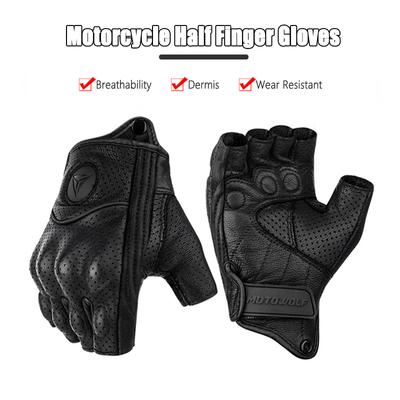 Motorradhandschuhe Atmungsaktive Sommer-Motorrad-Halbhandschuhe Stoßfeste Fahrradhandschuhe Touchscreen-Handschuhe Halbfinger