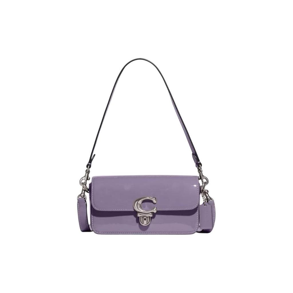 Coach Studio 20 Removable Shoulder Strap Push Lock Closure Patent Leather Handheld Crossbody Shoulder Bag Small Women Handbags CE331-LHSF1