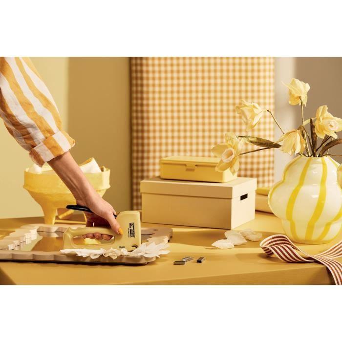 Agrafeuse manuelle éco-responsable Spirit of Sweden - RAPID - R53 - Pour agrafes n°53/4-10mm - Blomster (Jaune "Fleur") - (5001615)