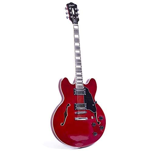 GROTE Jazz Electric Guitar Semi-Hollow Body (Red)