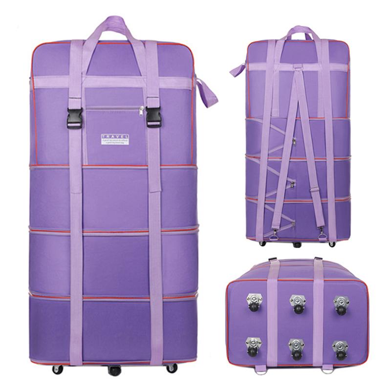 Bolsa de Viaje Plegable Maleta Rueda Universal Caja de Almacenamiento Viajar al Extranjero Envío Aéreo Bolsa de Equipaje Retráctil de Gran Capacidad