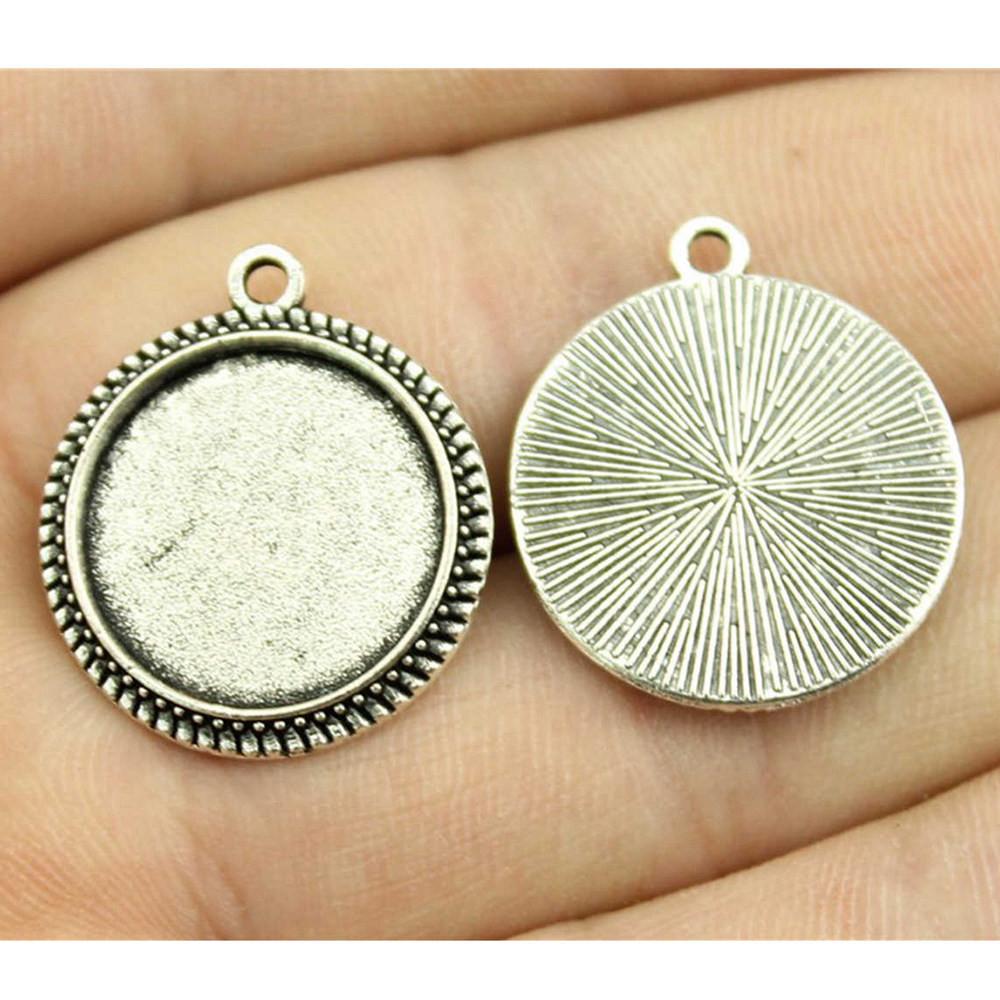 Fit Round 16mm Glass Cabochon Base Setting Tray Accessories Parts Men's Jewellery Bulk Original Cheapest Items