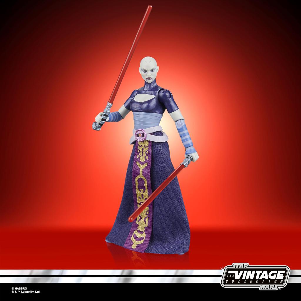 Star Wars The Vintage Collection Asajj The Clone Wars Premium Collectible Action Figure Ventress, 3.75-inch