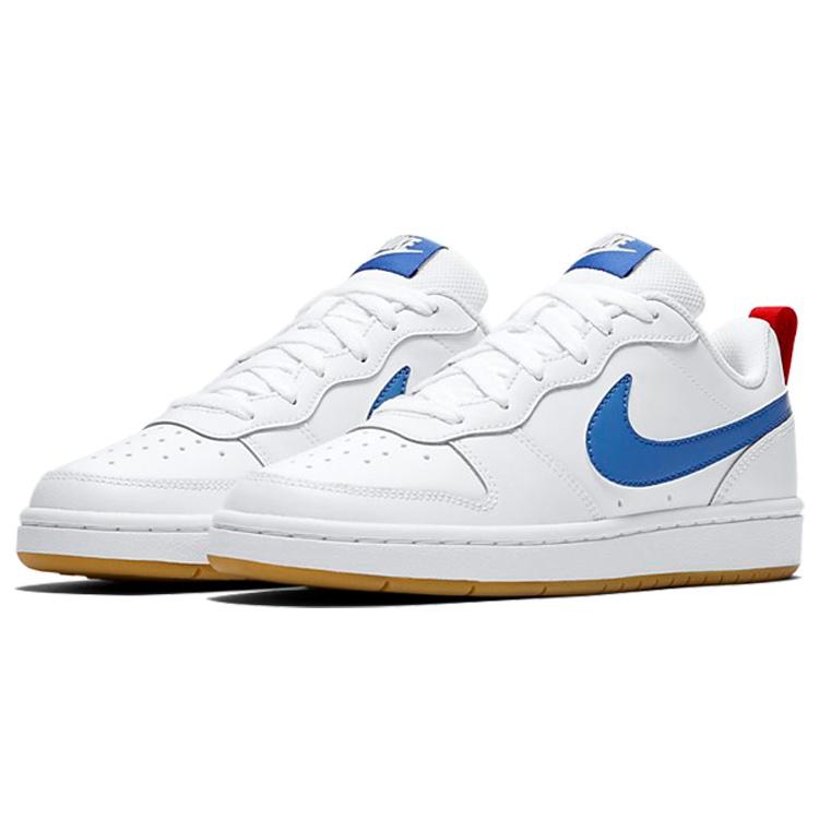 (GS) Nike Court Borough Low 2 'White Blue Red' Kids' BQ5448-109