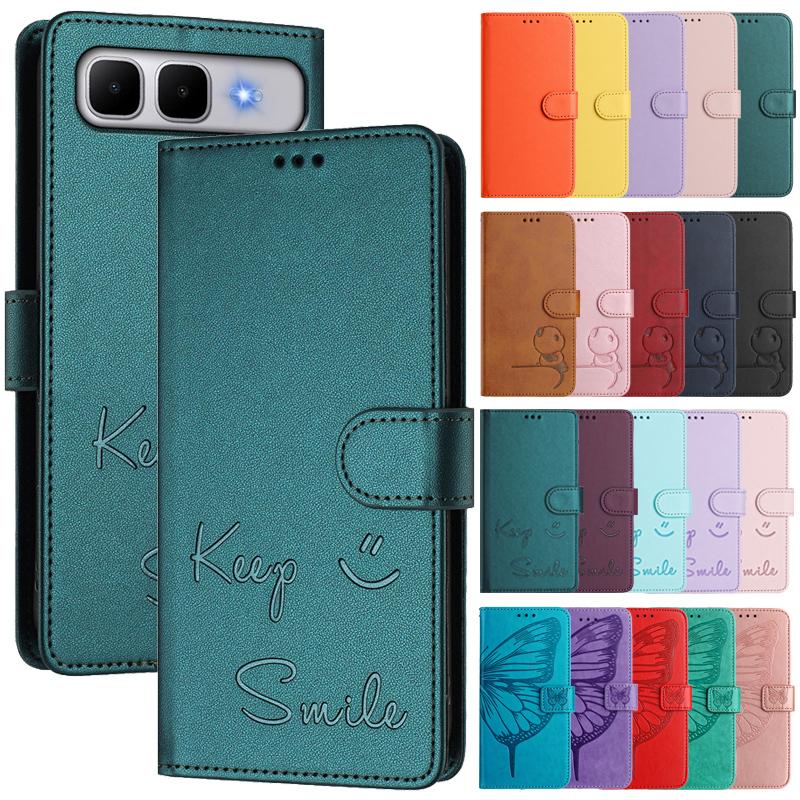 Für Infinix Smart 10 Plus Hülle Flip Etui auf Für Infinix Smart10 Plus Klassische Handy-Geldbörse Lederhülle X6725B Coque Rückseite