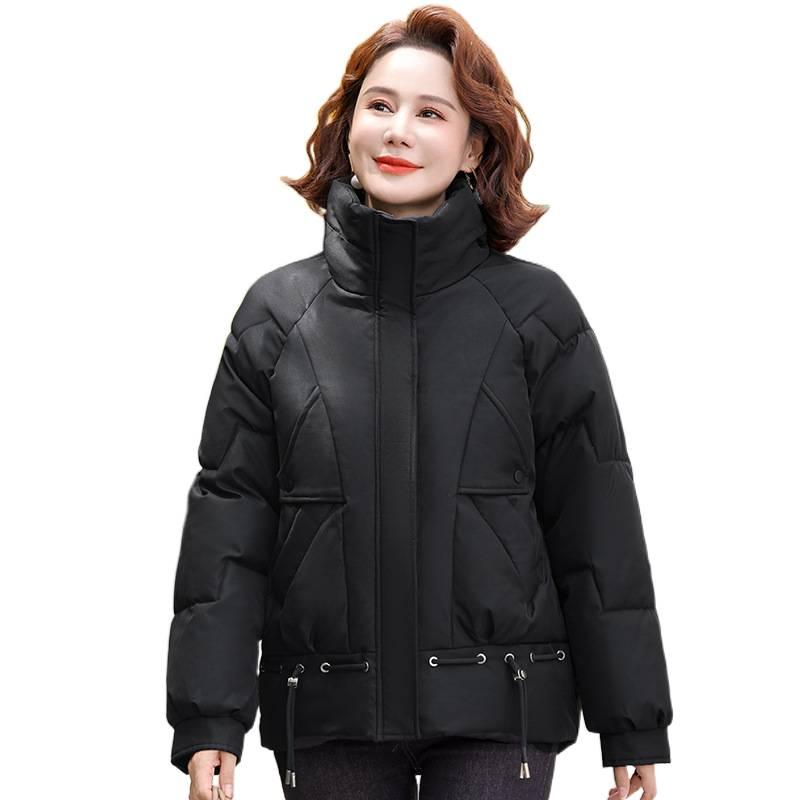 Middle-aged Mom Winter Down Cotton Jacket Women Short Coat Stylish Middle-aged Women Autumn Winter Cotton Clothing Plus Size Cotton Padded Jacket