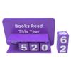 Books Read This Year Book Read Tracker 3D Printed Library Decor Ornament Wear Resist Book Counter Sign Sign Up To 999 Books