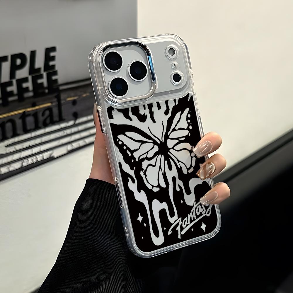 Fashion Butterfly Phone Case for Apple iPhone 17 Air 16 16e 15 14 13 12 11 Pro Max X Xs XR 8 Plus Luxury Clear Cover