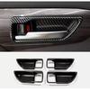 For Toyota Highlander -2024 Carbon Fiber Inner Car Door Handle Bowl Trim