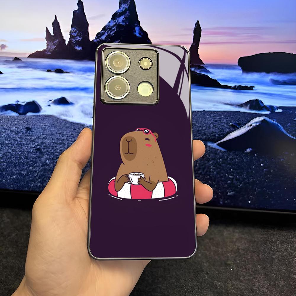 

Cute Capybara Phone Case for Xiaomi 14 13 12 11 13t 12t 11t POCO M6 M5 X6 X5 F6 F5 Ultra Pro Lite 5G glass Cover POCO X6 Pro