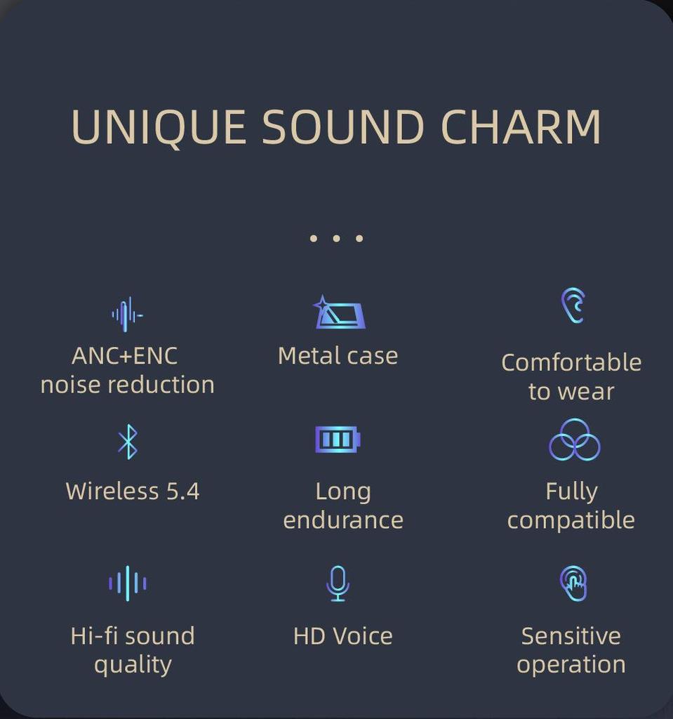 Wireless Noise-Cancelling Bluetooth Earbuds with HD Music & Long Battery Life