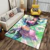 Colorful Anime Character Carpet suitable as a non-slip mat for the living room or bedroom sofa