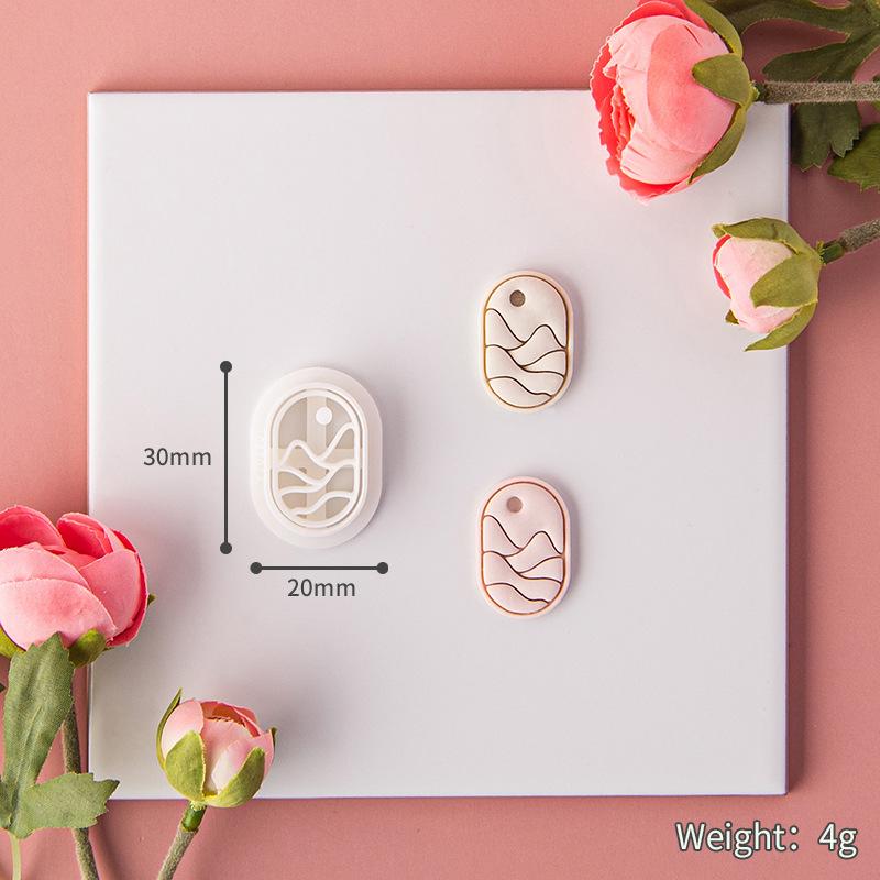 Coconut Tree Sun Polymer Clay Cutter Summer Holiday Sunset Sunrise Landscape Arc Clay Cutter for Earrings Jewellery