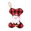 Plaid Fabric -Shaped Pet Christmas Stocking, Hanging Gift Bag for Holiday Decor