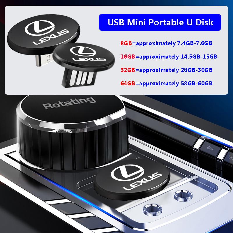 USB flash disk do auta Type C OTG 2.0 Micro USB Pendrive Pro Lexus FSPORT LBX NX RX 350h 450h ES UX 300e GS GX IS LS LX CT