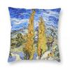 Van Gogh Two Poplars On A Hill Square Pillowcase Polyester Linen Velvet Creative Decor Throw Pillow Case Home Cushion Cover
