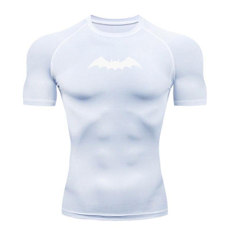Men's Compression Athletic T-Shirt, Bat Pattern Quick Dry St