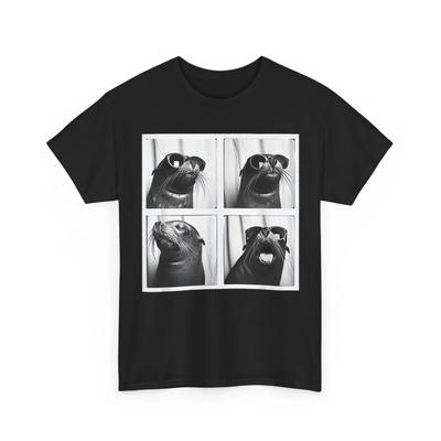 Seal with Sunglasses Cool Sea Lion Ocean Animal Photobooth T-Shirt