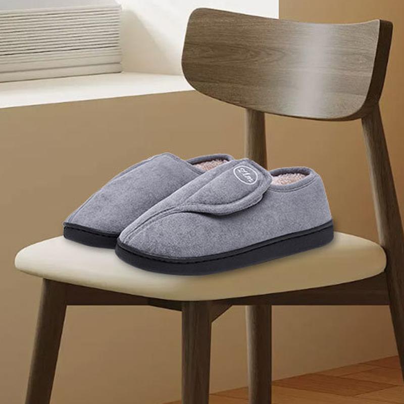 Shevalues Zimowe Puszyste Kapcie Damskie Antypoślizgowe Bawełniane Buty Domowe Miękkie Kapcie na Rzepy Ciepłe Kapcie Damskie z Płaską Podeszwą