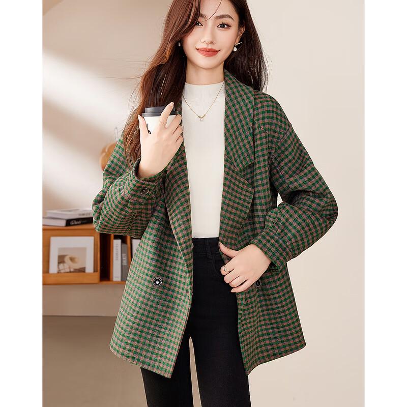 Si Shui Nian Hua Women's Elegant Wool Blend Coat