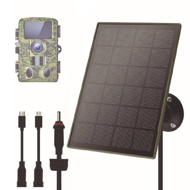 3W 6000mAh Solarpanel Wildkamera 6000mAh Akku Solarpanel Ladeadapter Für Outdoor-Wildkamera 1