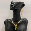 Elegant Zirconia Butterfly Tassel Necklace & Earring Set