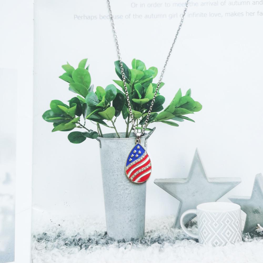 2024 Trending European & American Independence Day Rhinestone Star Flag Women's Earrings