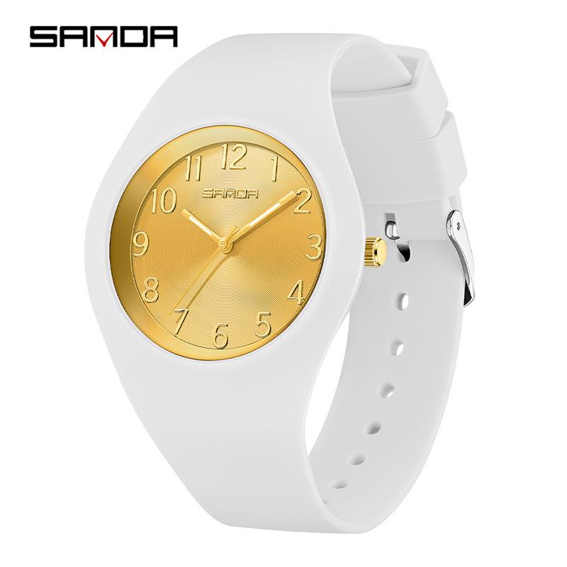 Hochwertige Freizeit-Sportuhr Herren- und Damen-Mode Einfache und vielseitige Quarz-Uhr Jelly-Silikonband