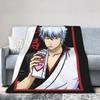 Gintoki Gintamas Fleece Throw Blanket Anime Blankets for Bed Office Ultra-Soft Quilt,