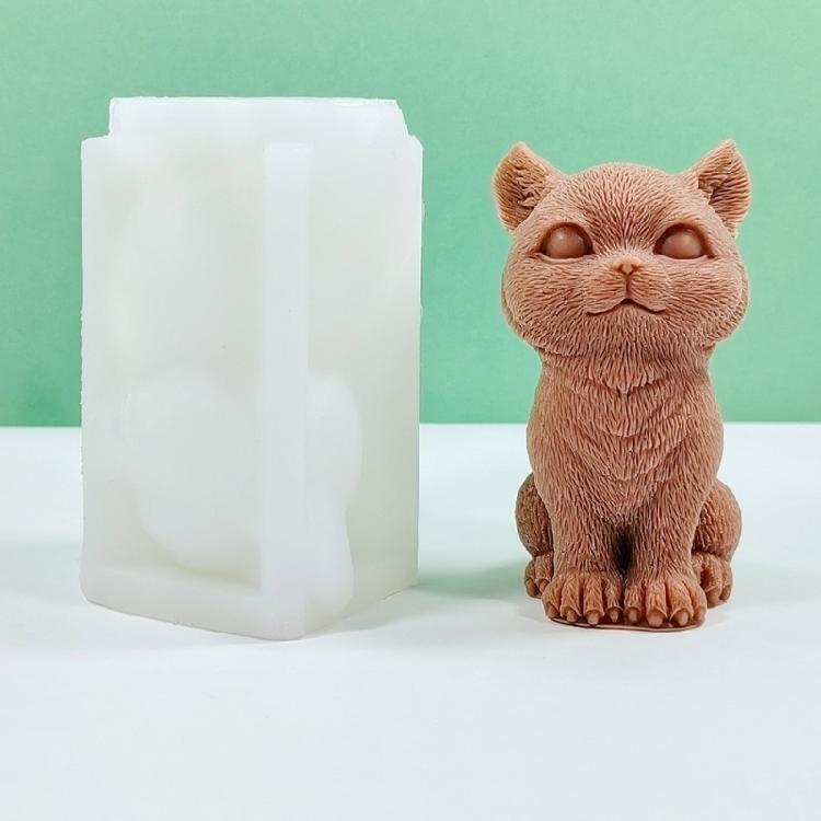 Sitting Cats Silicone Molds Cute Cats Candle Molds Scented Candle Casting Molds