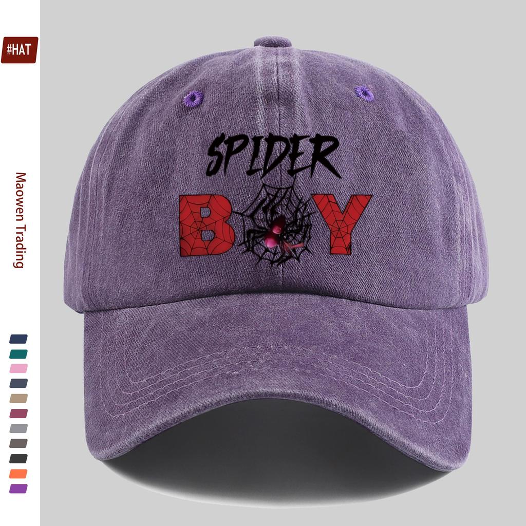 Pc Cool Spider Print Pattern Baseball Cap Street HipHop Fashion Decor Hat Truck Driver Papa Cap Comfortable Lightweight Acc