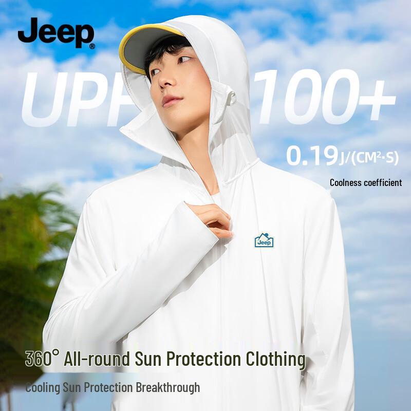 JEEP Men s Quick-Dry Hooded Sun Protection Shirt 3XL